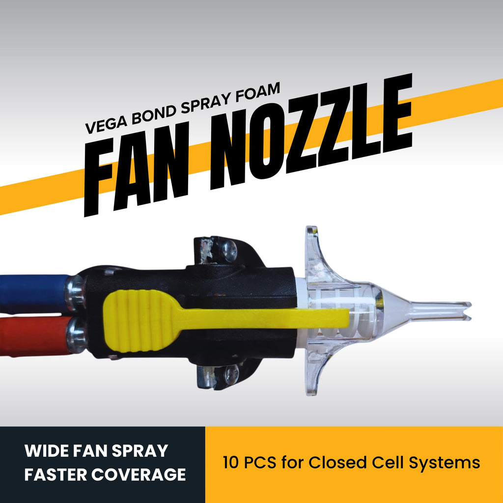 Vega Bond Pro Spray Foam Fan Nozzle, Closed Cell Replacement Tips, 10pcs