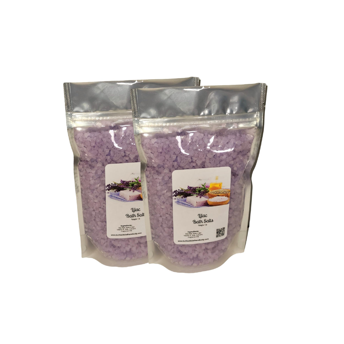 Bath Salts | 1lb Bag | Lilac Scent | Quantity Discounts ((2) 1lb Bags)