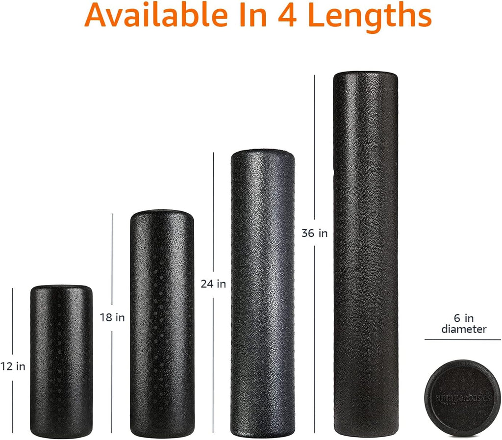 High Density Foam Roller for Exercise and Recovery, 36 Inches, Blue Speckled