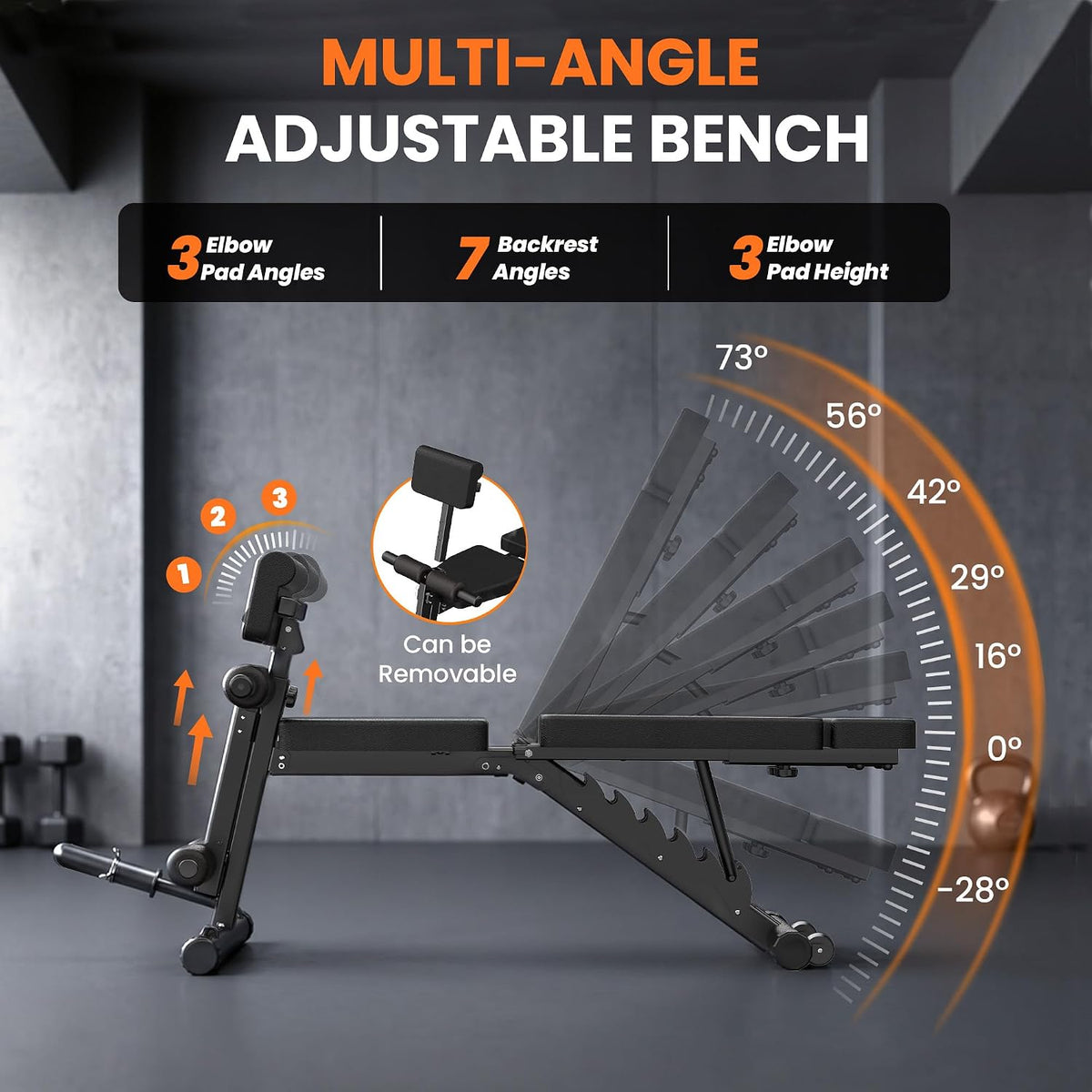Adjustable Workout Bench, Weight Bench for Home Gym, Preacher Curl Bench with Leg Extension for Full Body Training