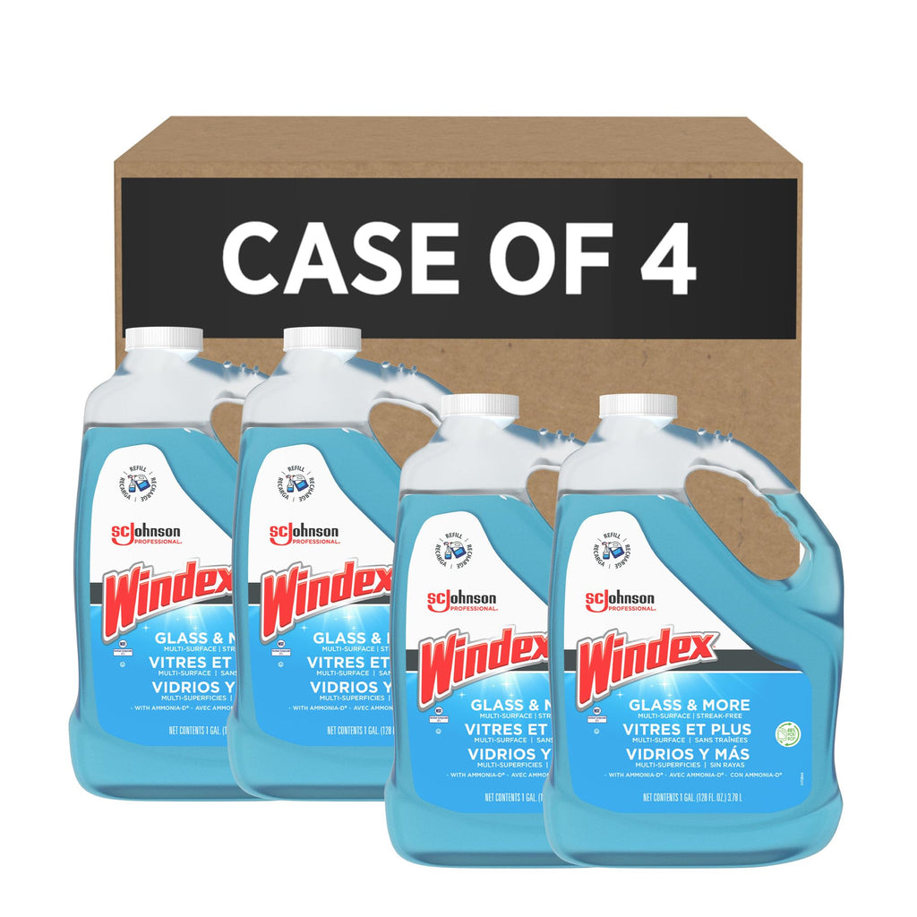 Windex Glass Cleaner Refill, 1 Gallon, 4 Count
