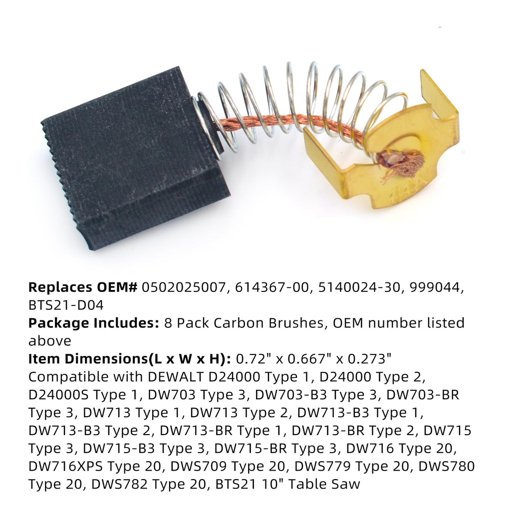 AIXIHZ 614367-00 999044 Carbon Brushes Compatible with DEWALT Miter Saw