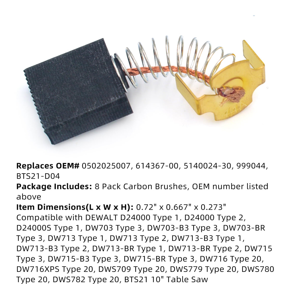AIXIHZ 614367-00 999044 Carbon Brushes Compatible with DEWALT Miter Saw