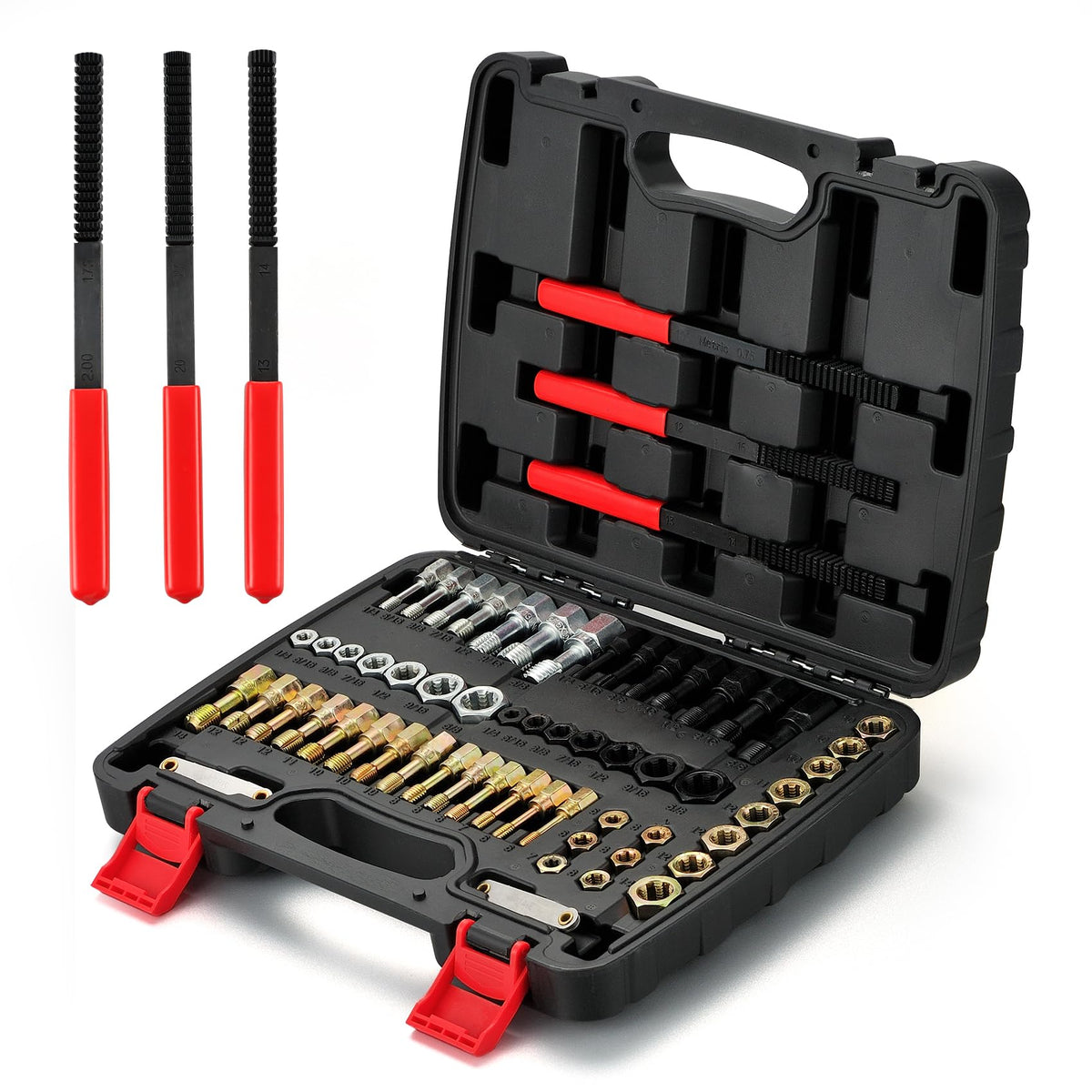 MAXMAN 61Pcs Thread Chaser Set, SAE & Metric, Restore Rusted Bolts
