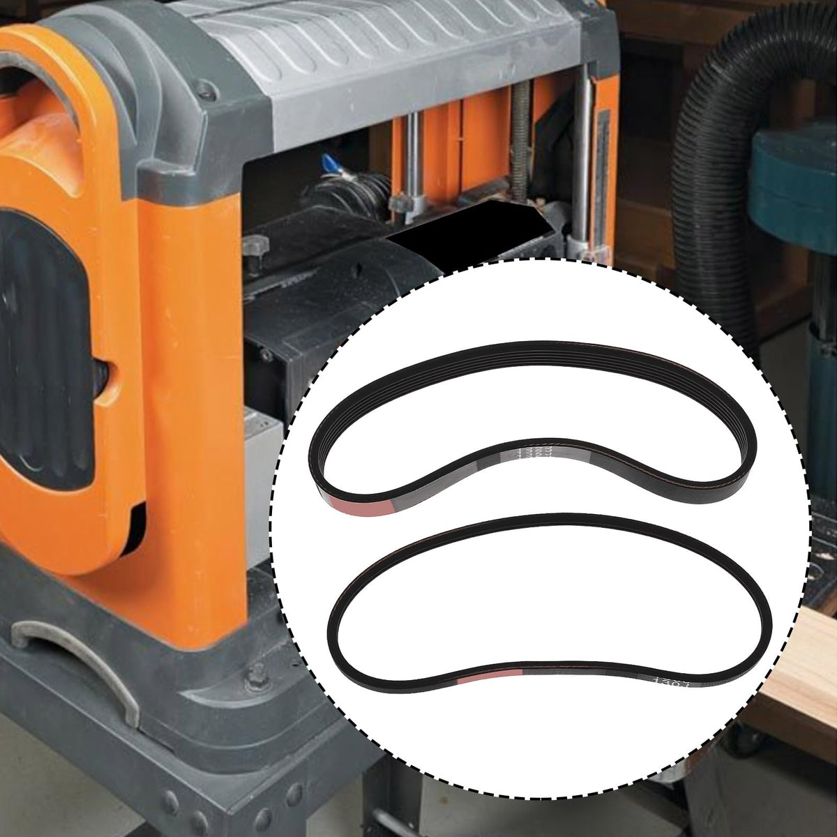 The Lord of the Tools 2 PCs Drive Belt for 13" Planer Dust Collection System Compatible with RIDGID R4331