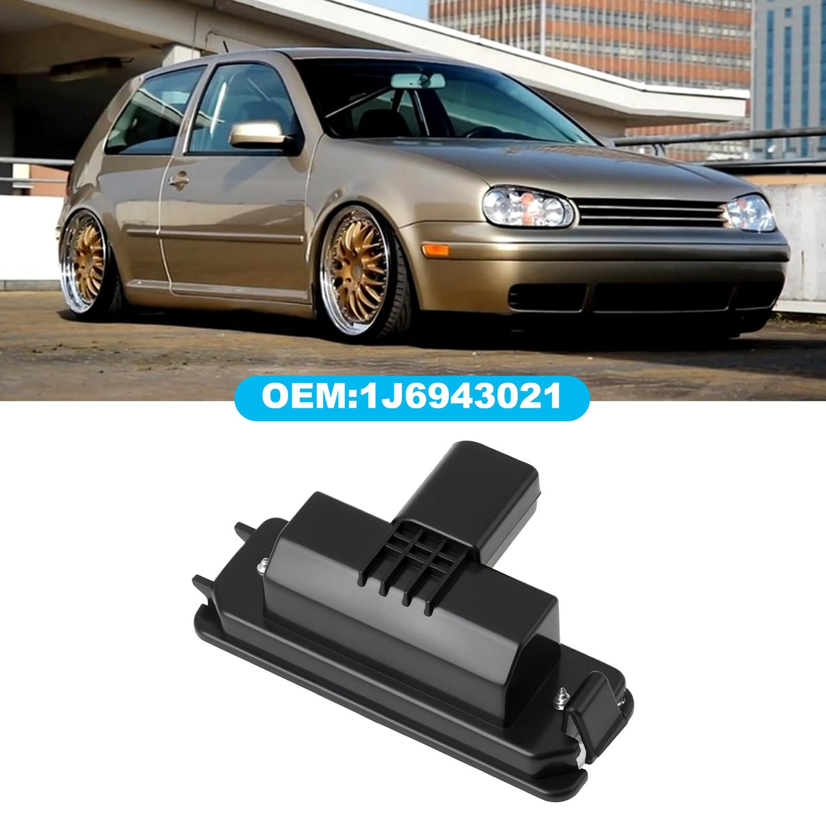 Briny River 2 Pcs Car License Plate Lights 1J6943021 Compatible with VW Golf MK4 Polo