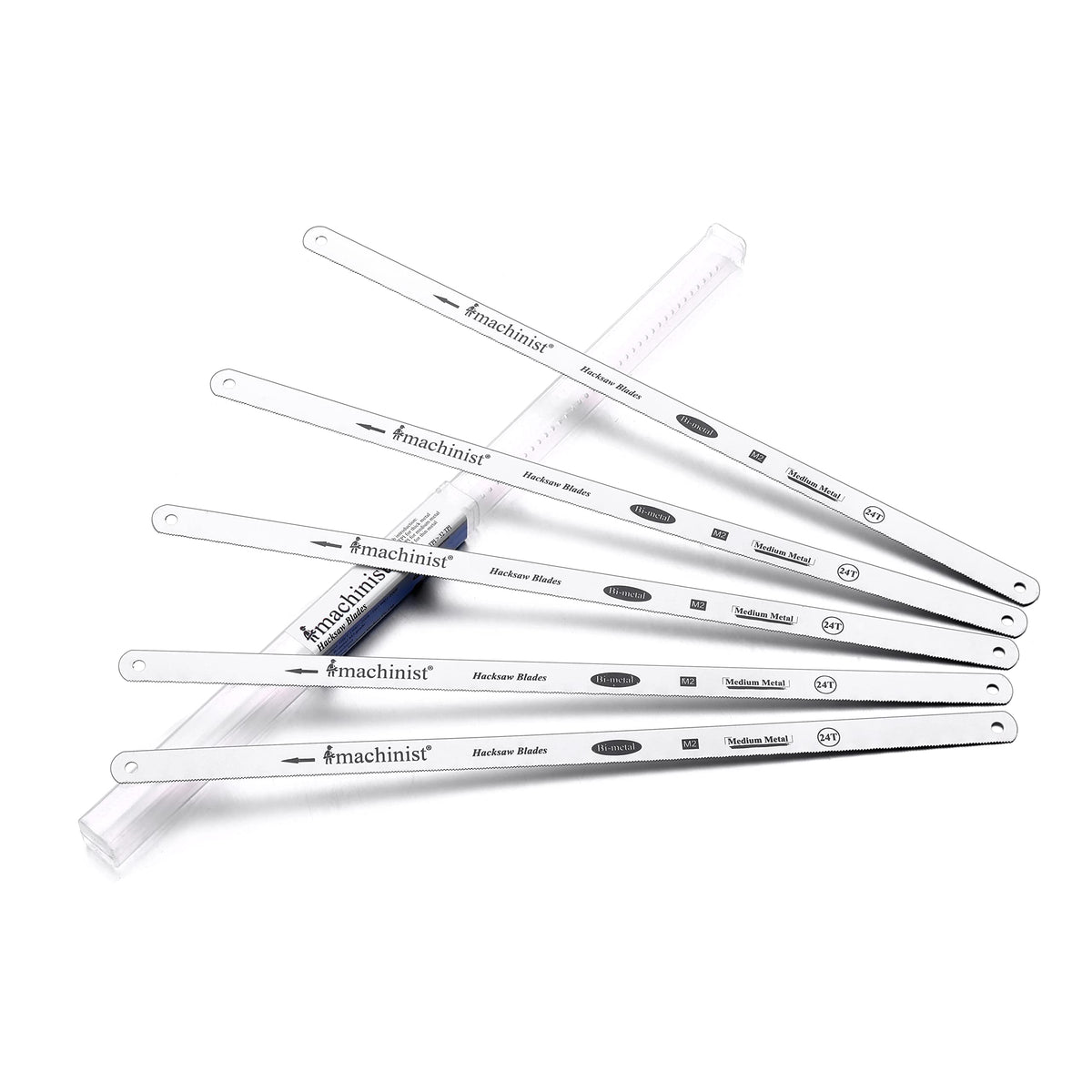 Imachinist S121224x5 12" in Long, 1/2" Wide, 24 TPI, Hacksaw Blades, 5 Pack