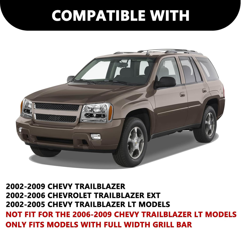 Aosky Headlight Assembly Compatible with 2002-2009 Chevy Trailblazer