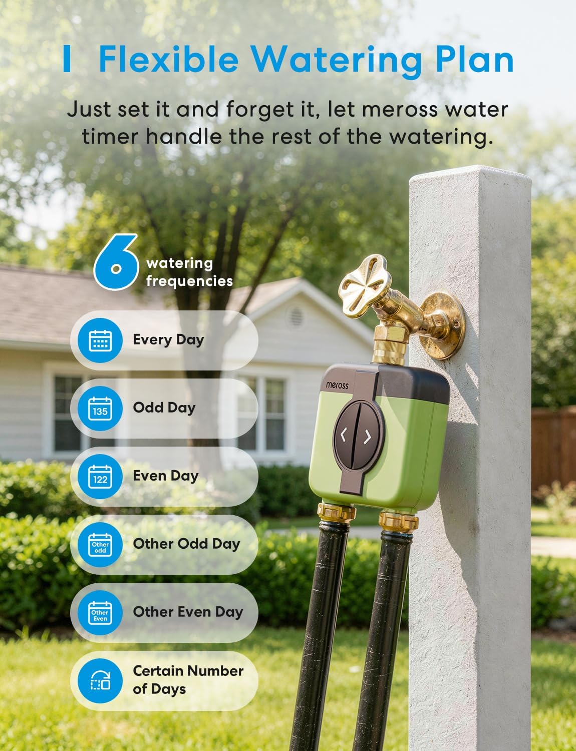 WiFi Water Timer for Garden, Hose Timer with Brass Inlet & Outet | Smart Sprinkler Timer for Garden, Lawn & Yard