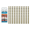 CORTOOL 5/32 inch Cobalt Drill Bits (12Pcs), M35 HSS Metal Jobber Length Twist Drill Bit Set for Hard Metal, Stainless Steel, Iron, Copper, Aluminium, Brass, Plastic & Wood