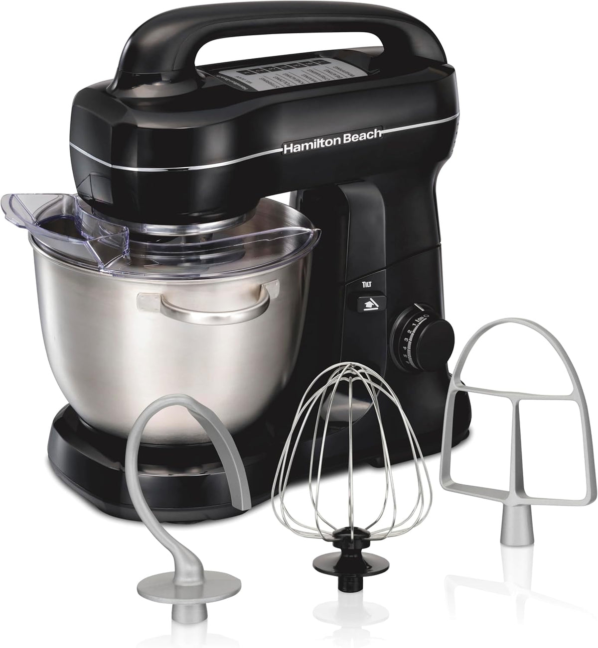 4 Qt Electric Stand Mixer With 7 Speeds, Easy-Carry Handle | Planetary Mixing For Full Bowl Coverage | Splash Guard |