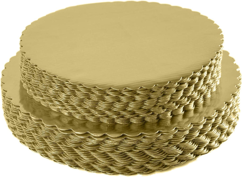 [25pcs] 10" Gold Cakeboard Round,Disposable Cake Circle Base Boards Cake Plate Round Coated Circle Cakeboard Base