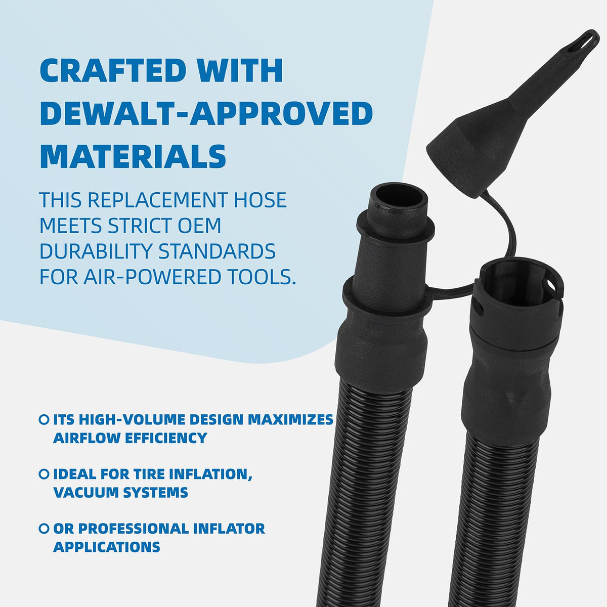 N582637 14” Air Inflator Hose Replacement with Safety Tips