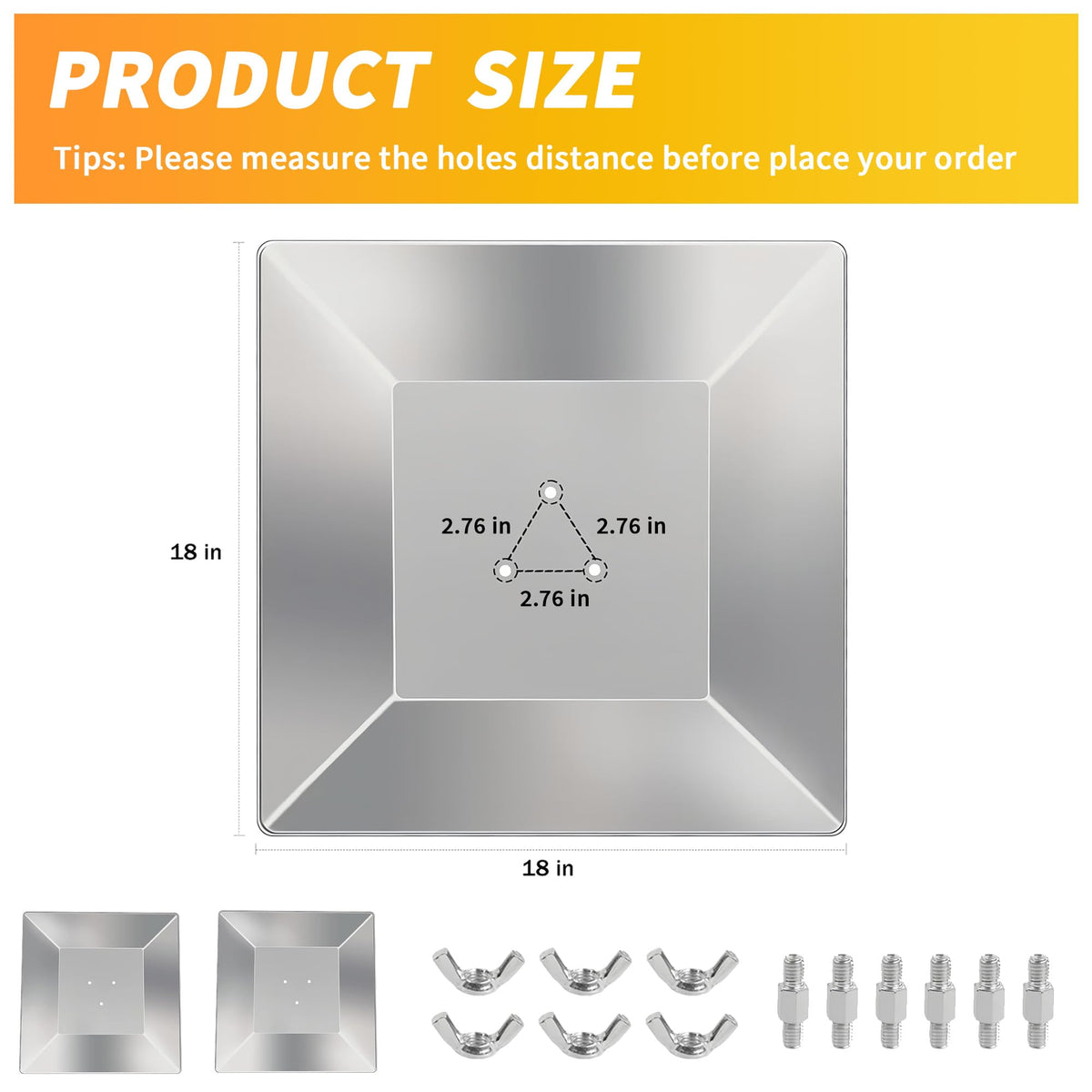 2-Pack Patio Heater Reflector Shield, Aluminum Replacement