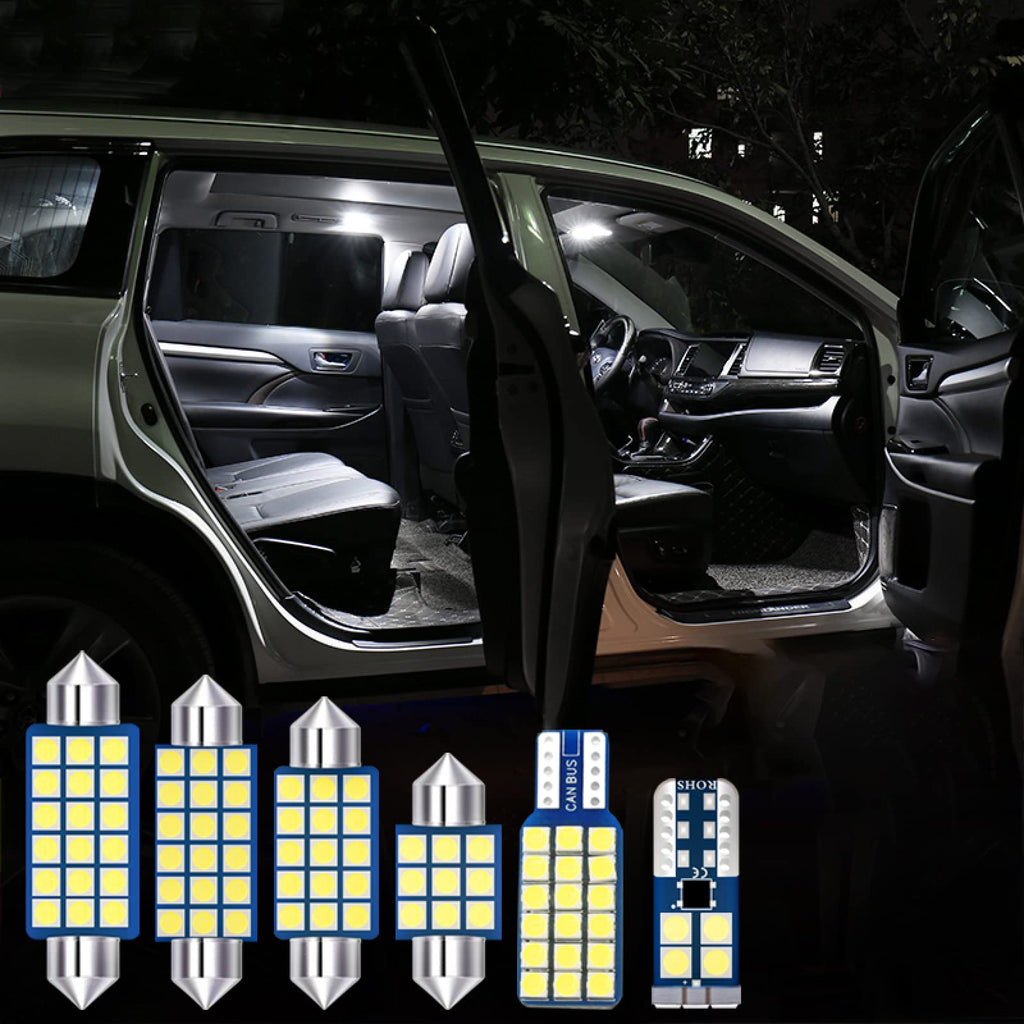 for Hyundai i30 2009 2010 2011 2012, 4pcs Error Free Auto LED Bulbs Car Interior Light Kit FD Dome Reading Lights Trunk Lamps