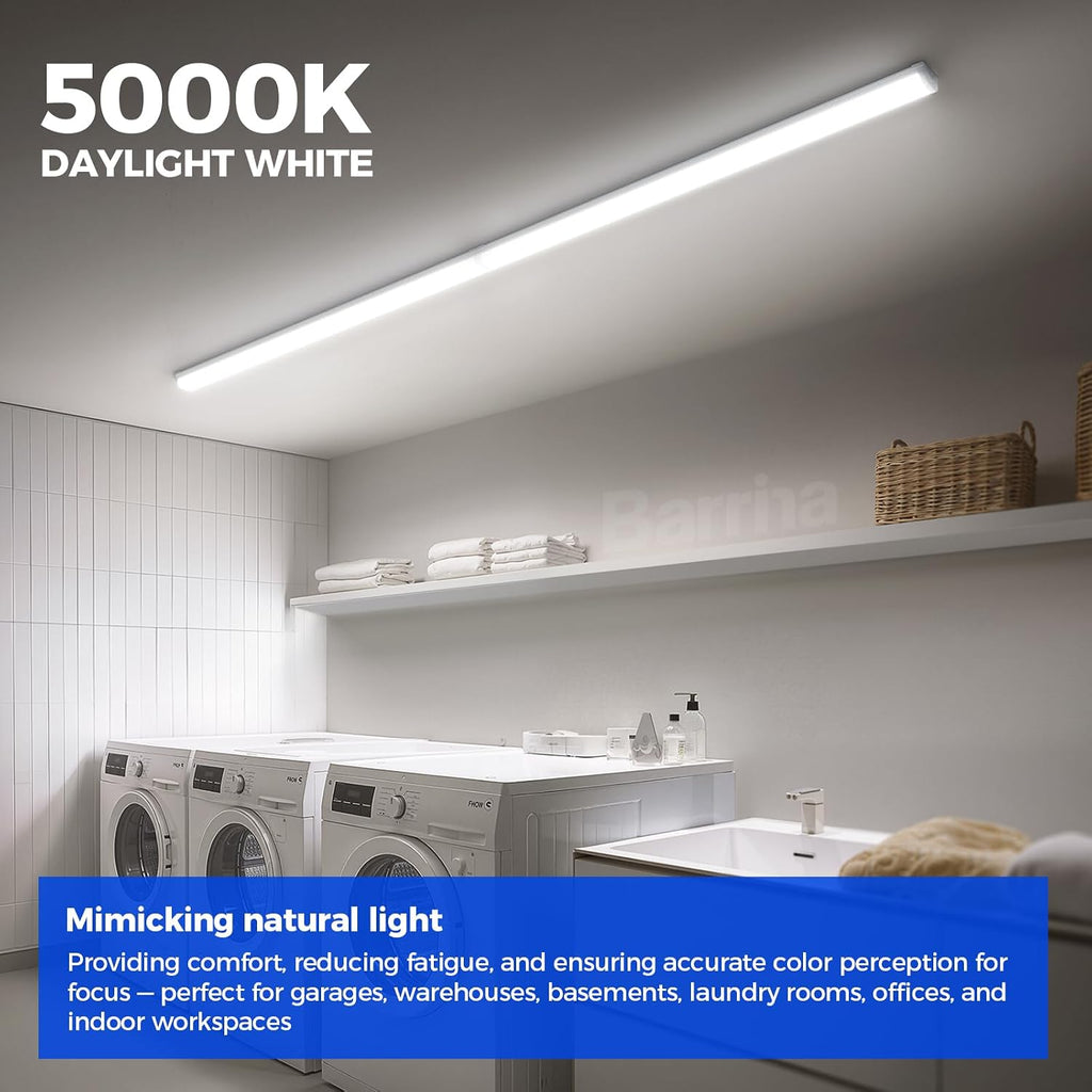 Barrina LED Shop Lights 4FT for Workshop, Garage, 45W 5000LM 5000K, 2 Packs