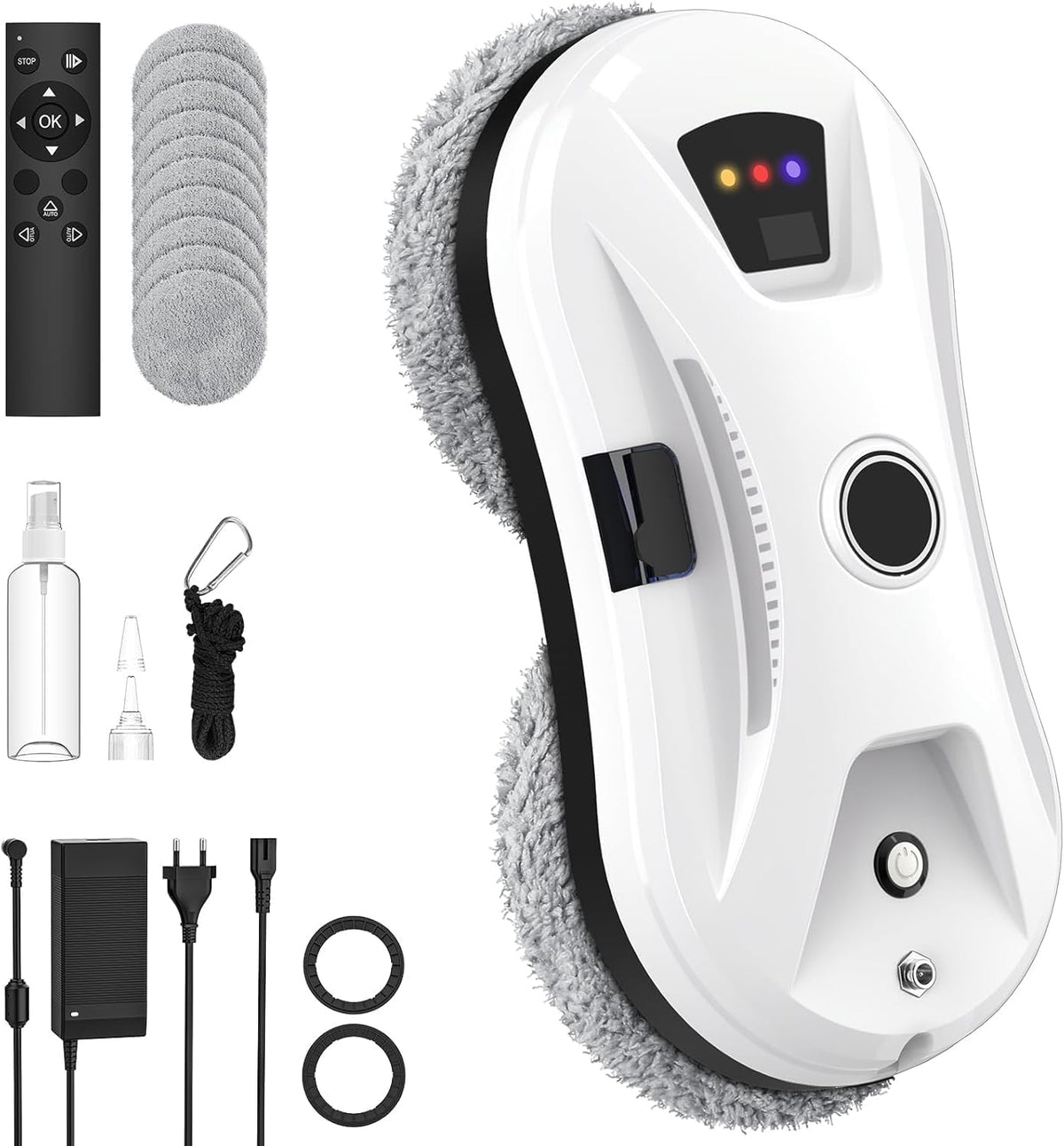 Window Cleaning Robot, Window Cleaner Robot Auto Spray, Automatic Cleaning with Intelligent Path Planning, 5600Pa