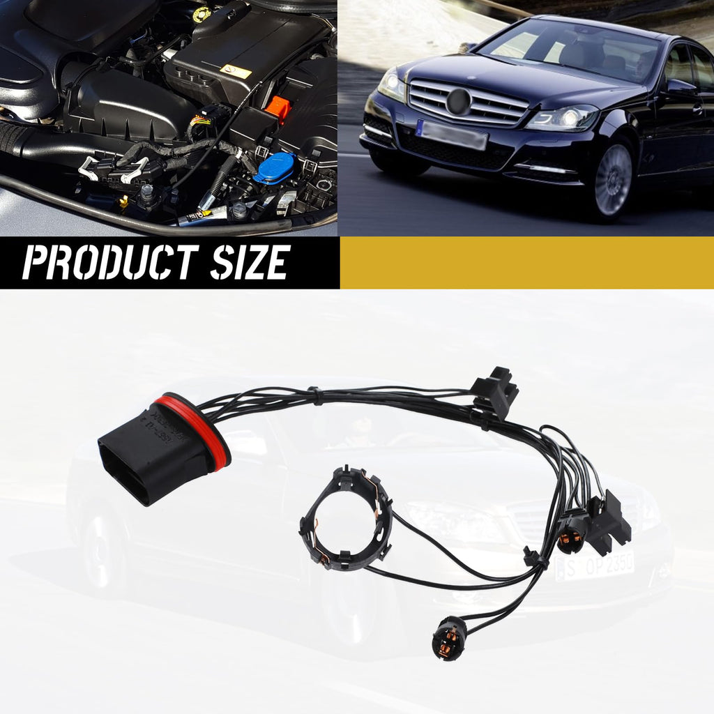 HQPARRTS Headlight Wiring Harness,1Pc,Fits Driver Side or Passenger Side