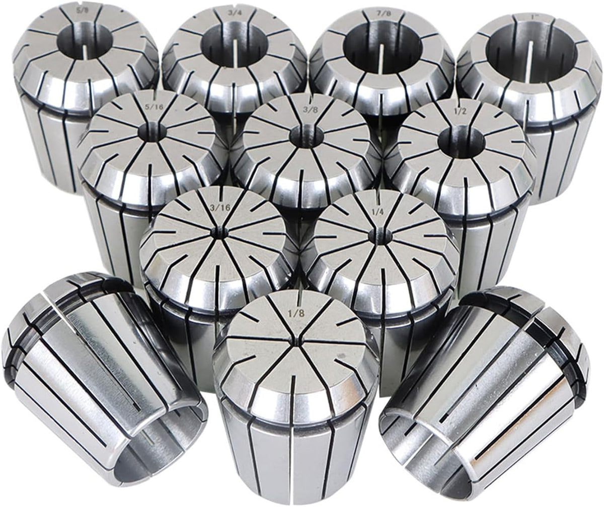 marddpair 12Pcs ER40 Spring Collet Set 1/8-1-1/8 Inch Carbon Steel