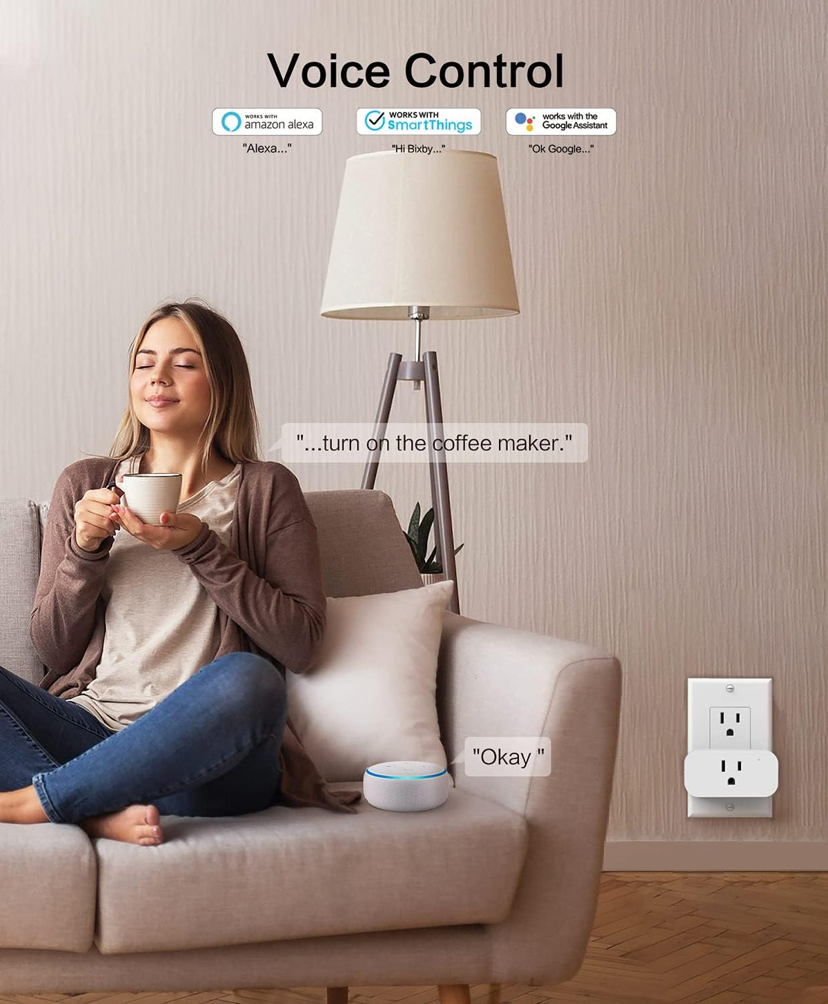 4 Pack Smart Plugs that Work with Alexa and Google Home, 7 Day Heavy Duty Programmable Timer, 1800W 15A WiFi Smart
