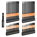 Hiinny Impact Allen Wrench Drill Bit Set,41PCS 2"&4" Long Hex Bit Set(Metric & SAE), 1/4" Hex-Shank S2 Steel,Impact Driver Bit Set, Magnetic CNC Tips for Drill & Driver with Storage Box