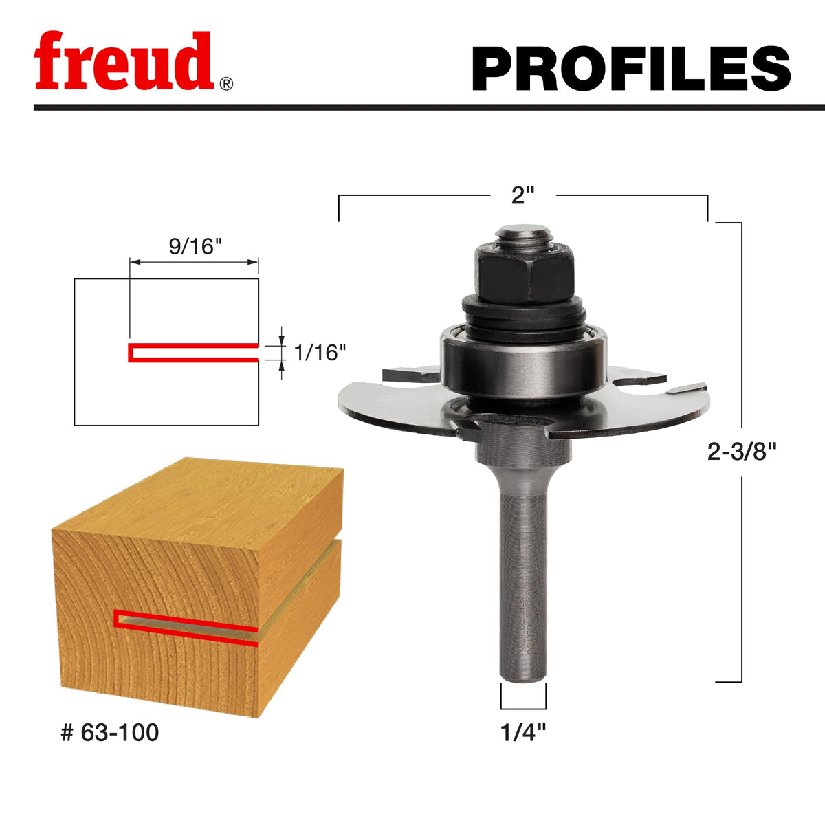 Freud 63-100: 9/16" Depth Slotting Cutter Set