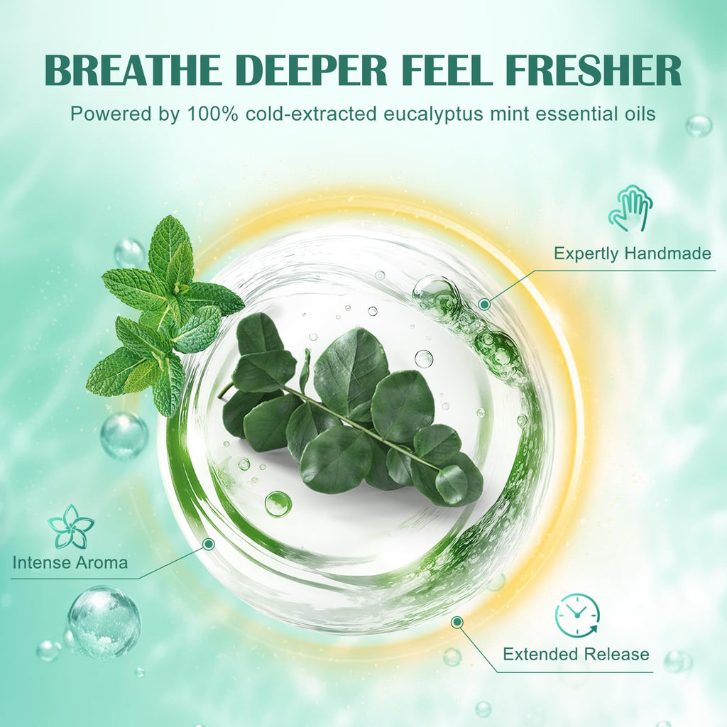 Eucalyptus & Mint Shower Steamers 18 Pack - Aromatherapy Self Care & Relief