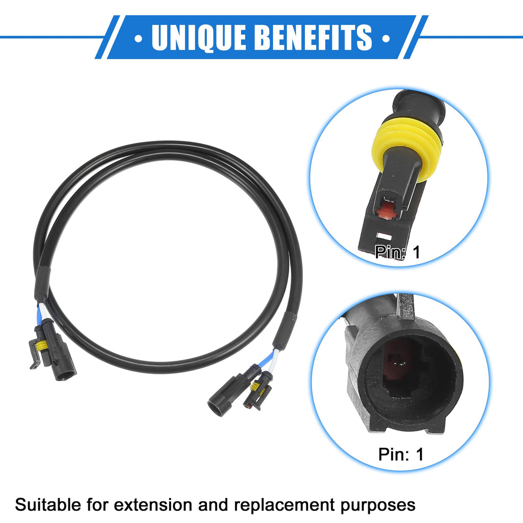 VekAuto 2 Pcs HID Bulb Wire Extender Extension Cable for HID Bulbs to Ballast, Universal for Car Truck Durable Plastic Black