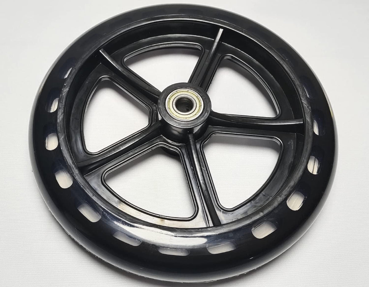 knee walker scooter replacement wheels,7.5 Inch Wheel with Non Marking Polyurethane,Front or Rear Wheel Assembly, Universal Parts.,fits 796,KneeRover most models and other brands knee walker(1Ea,)