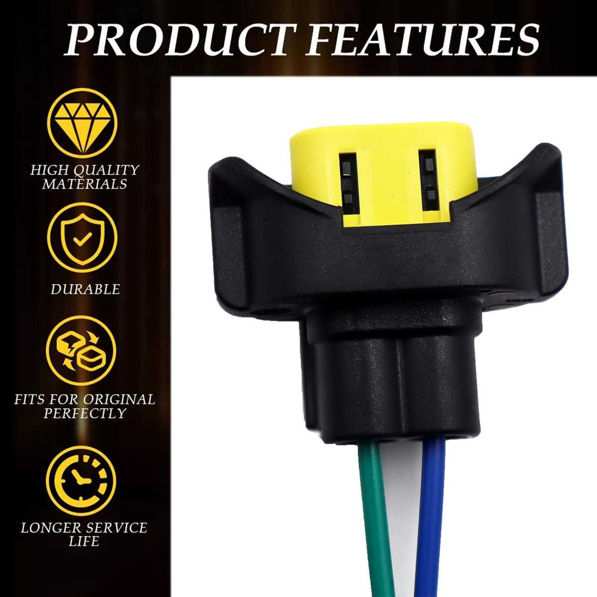 Fog Lights Connector Compatible with Dodge Durango 2014-2023 Front