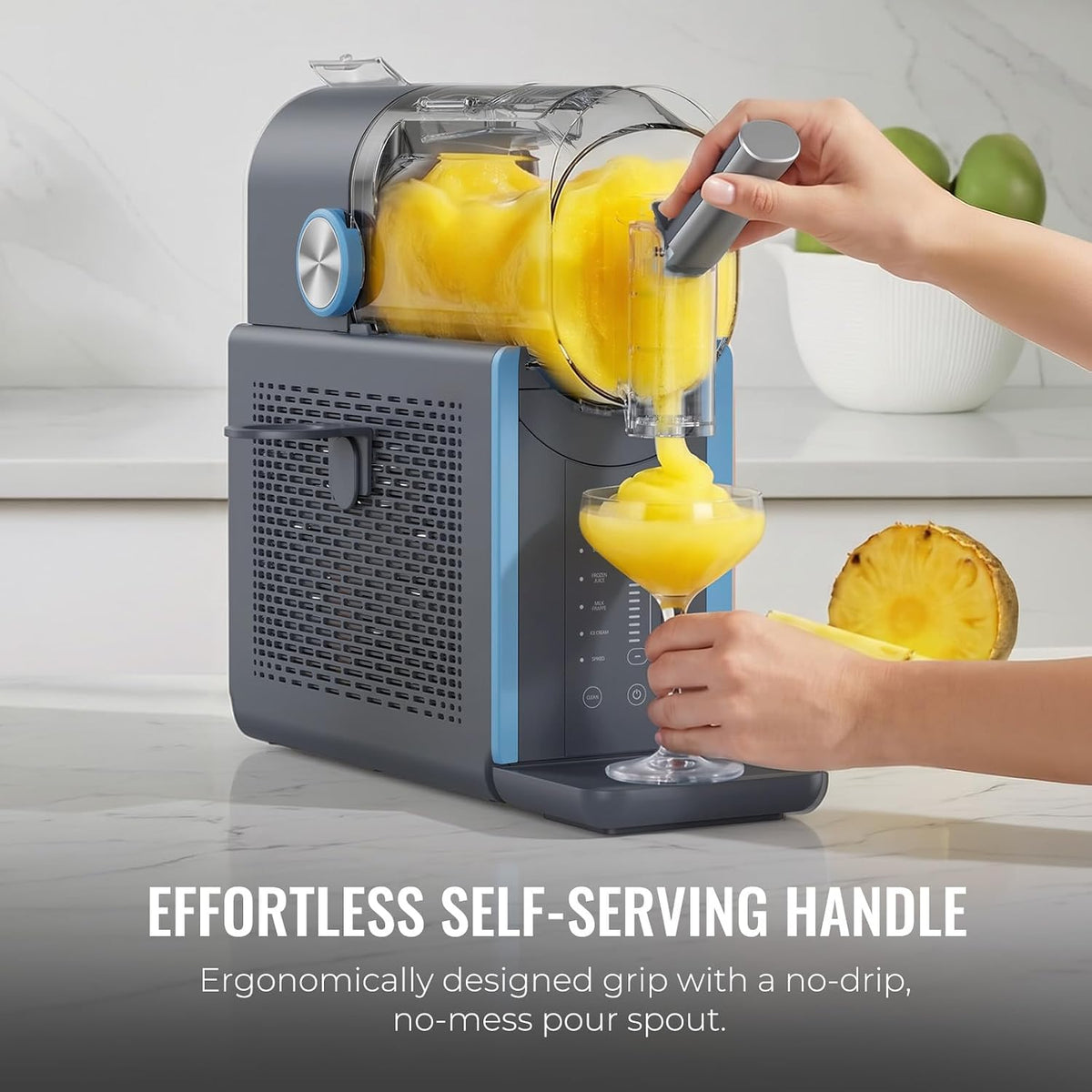 Slushie Machine for Home, 66oz Smart Frozen Drink Maker, 5 Programs & Clean Mode, No-Ice-Needed Slushy Maker for