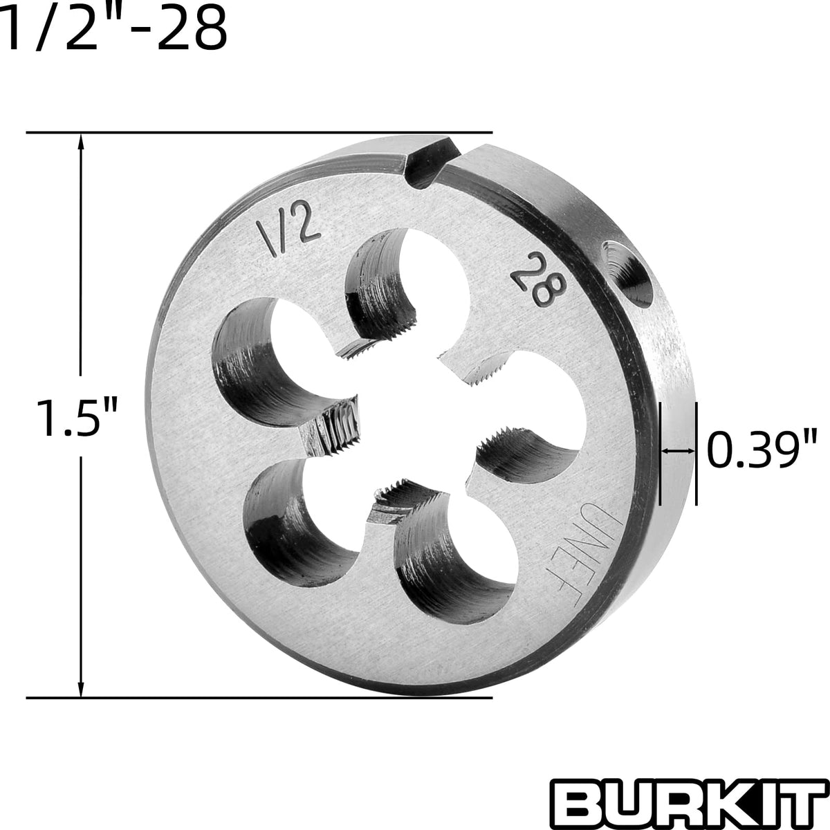 Burkit 1/2"-28 UNEF Tap and Die Set Right Hand