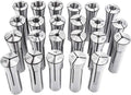 8milelake 23pcs Precision R8 Collets Set 1/16-3/4" R8 Collet for Bridgeport