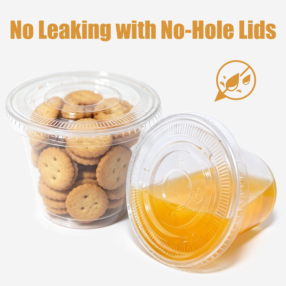 150 Pack 9 oz Clear Plastic Cups with No Hole Flat Lids, Disposable Cups with Lids for Desserts, Snacks, Parfait