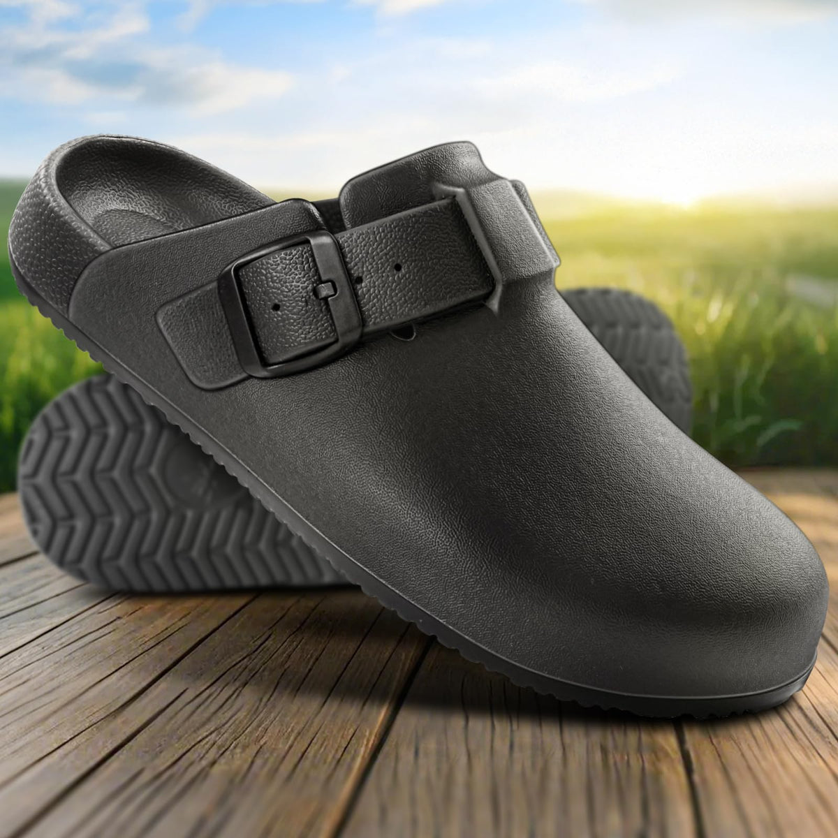 Women Clogs Slip-on Nursing Garden Shoes Unisex-Cushioned Footbed