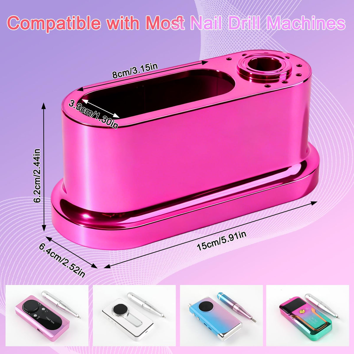 ANGNYA Nail Drill Machine Holder Efile Stand and Organizer Storage Box Case