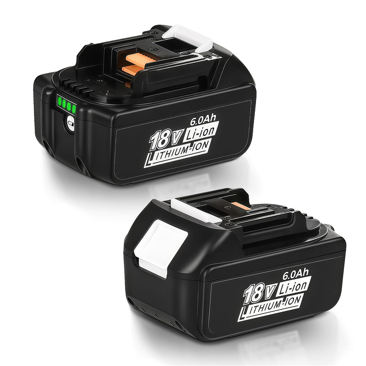 2 Pack 6Ah Replacement for 18V Battery BL1860B, Replacement Batteries