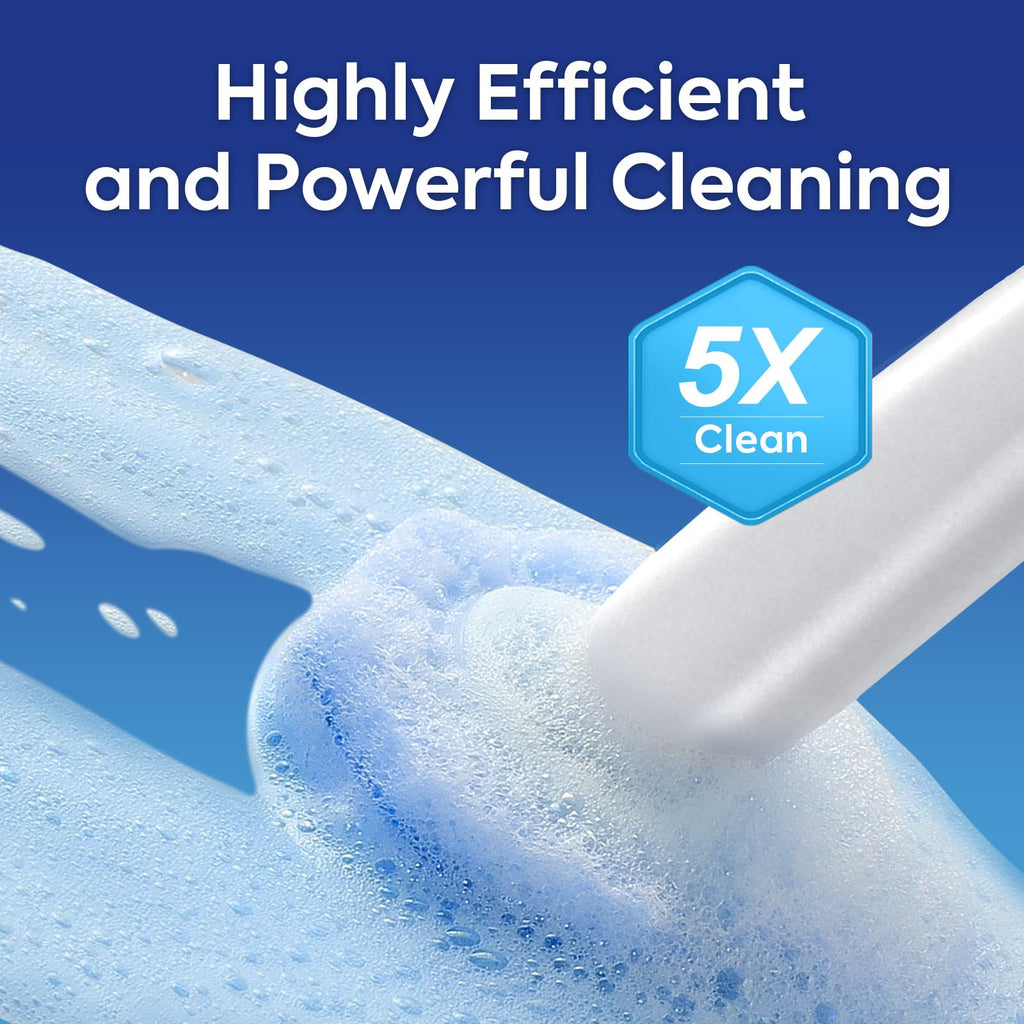 50 Pcs Disposable Toilet Cleaner Refill Pads, Universal Toilet Bowl Brush Replacement Heads, Durable Deep Cleaning