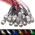 WayinTop 18pcs LED Indicator DC12V Light Lamp Dash Directional Ultra Bright 8mm LED Pilot Light Bulbs Signal Lamp for Car Van Truck Boat (White Warm White Red Blue Green Yellow)