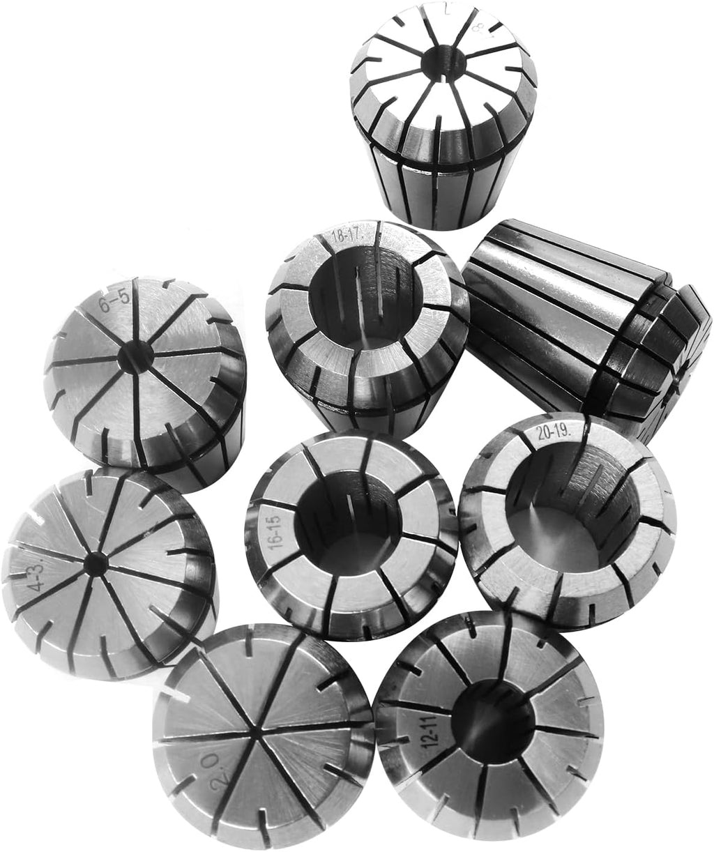 EATAKWARD 9PCS ER32 Spring Collet Set for CNC Milling Lathe Engraving Machine and Milling Lathe Too 2/4/6/8/10/12/16/18/20mm ER-32