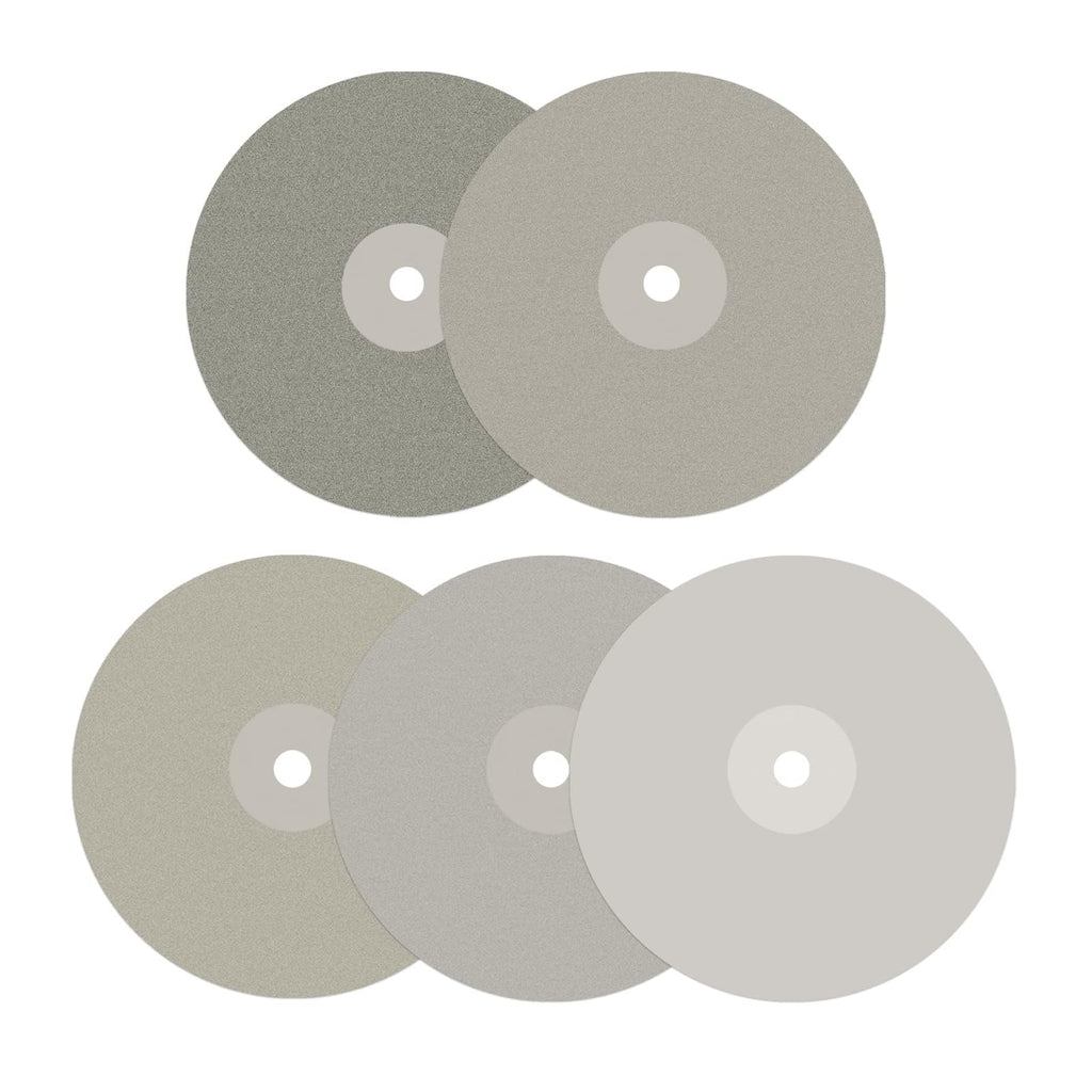DZQ 5PCS 6 Inch Grit 80 150 320 800 2000 Diamond Flat Lap Wheel Disc