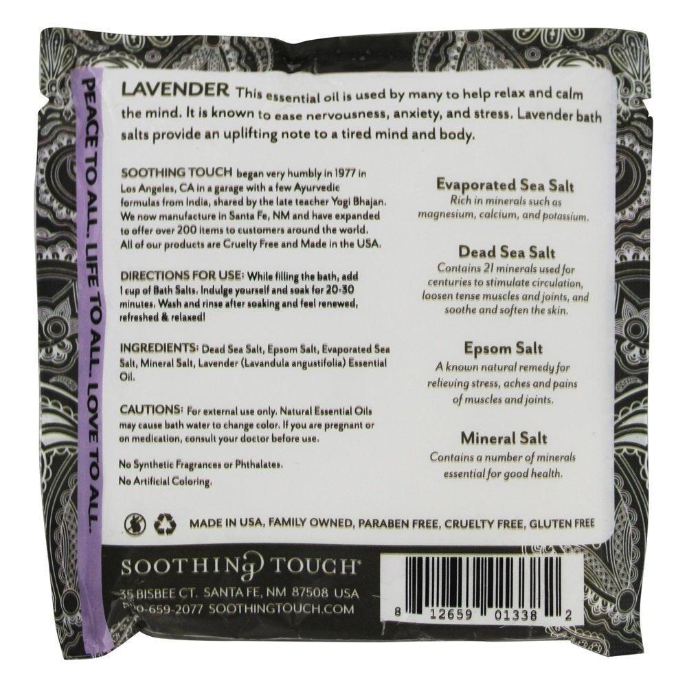Bath Salts Pouch, Lavender, 8 Ounce