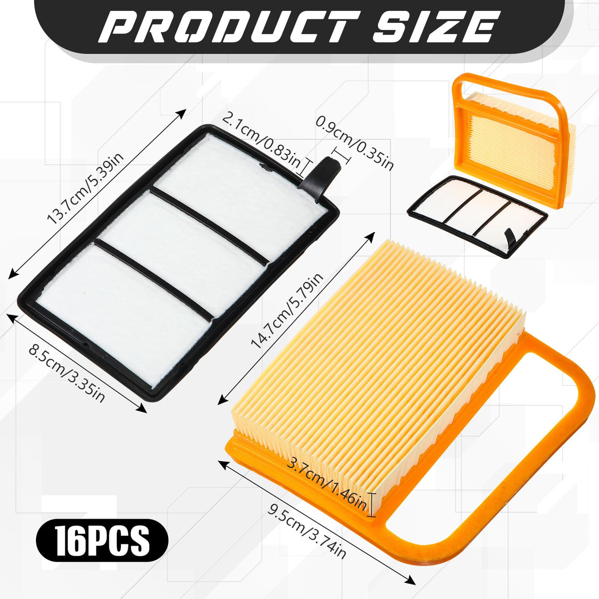 Briwooody Air Filter with Pre Cleaner Compatible with TS410 TS420, 16 Pack