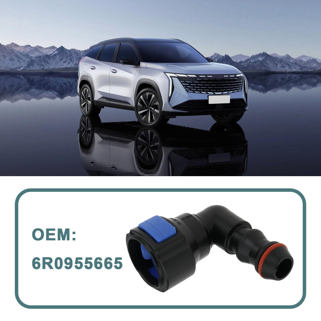 ECSiNG 2Pcs L-Shaped Headlight Washer Hose Connector Compatible with Volkswagen Compatible with Audi 6R0955665 90-Degree