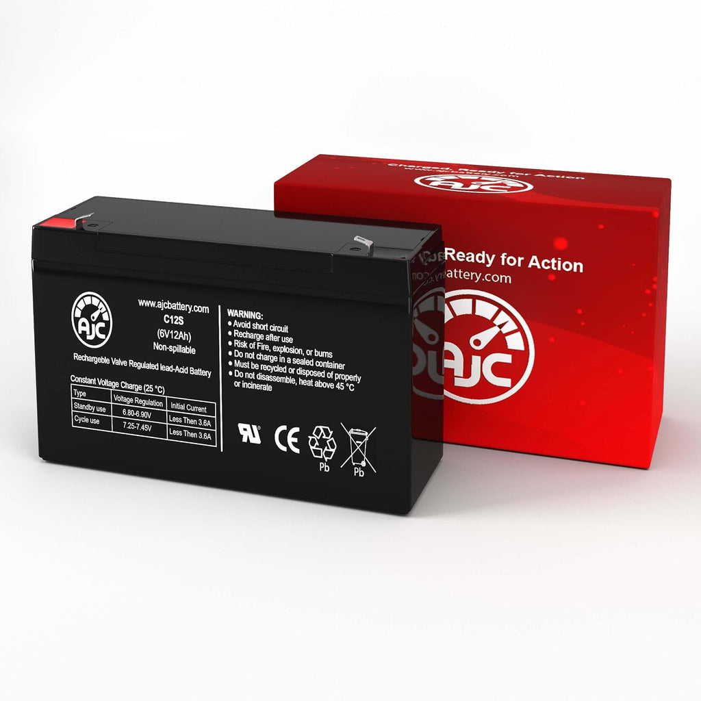 AJC Battery Compatible with Hubbell 0120800 6V 12Ah Emergency Light Battery