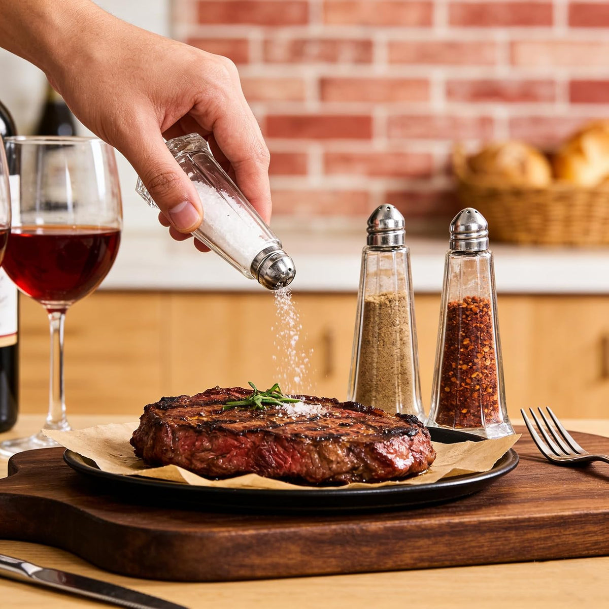 12 Pieces Salt and Pepper Shaker Set, 1 oz Tower Glass Body Mini Restaurant Shakers with Stainless Steel Lids, Clear