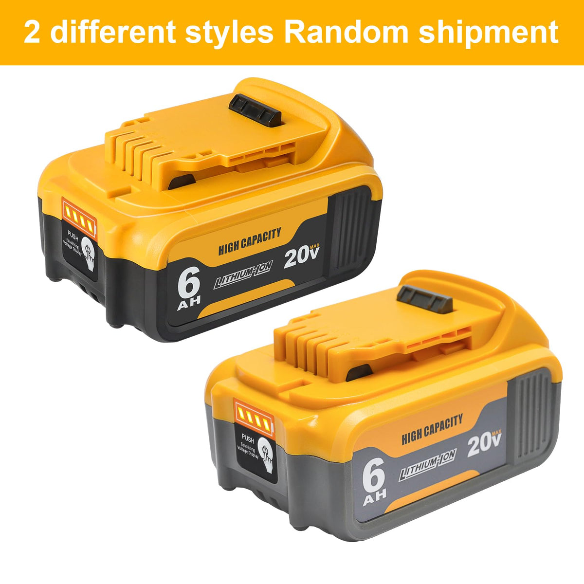 20V 6.0Ah Replacement Battery Compatible with Dewalt 20V Tools