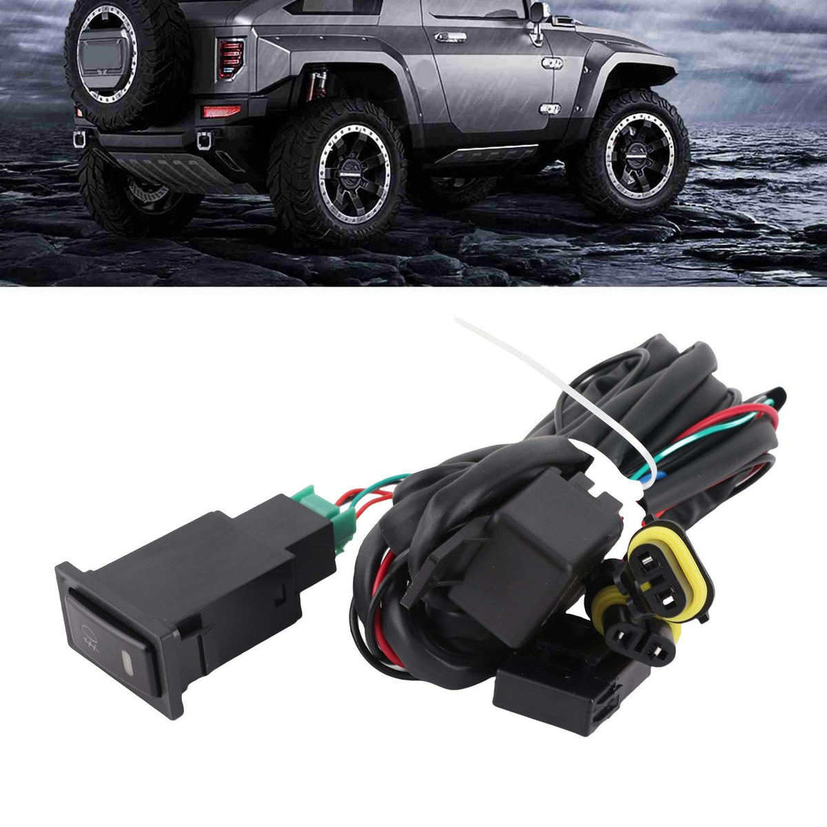 Universal Fog Light Wiring Harness Kit 12V 40A On/Off Switch
