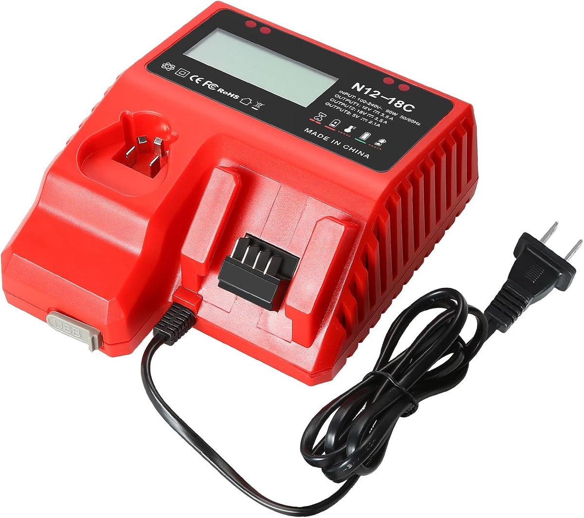 Abeden 18V Charger Replacement for Mliwaukee M18 Charger