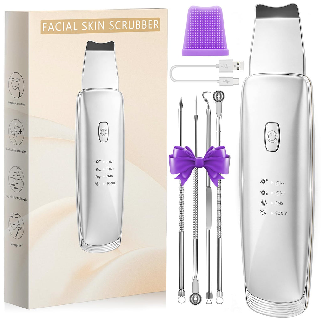 Blackhead Remover Tools, 4 in 1 Skin Scrubber Face Spatula for Pore Cleaner